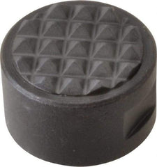 Fairlane - 1/4-28 Thread, 3/4" Diam, 1/2" High, Threaded, Fine Tooth Grade Diamond Serration Tooth Pattern, Carbide Tipped, Round Positioning Gripper - 3/16" Flat Width, Uncoated - Industrial Tool & Supply