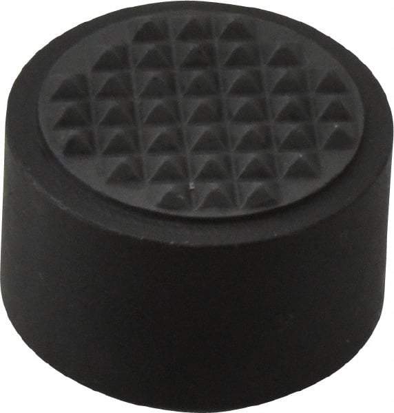 Fairlane - 1/4-28 Thread, 3/4" Diam, 1/2" High, Threaded, Extra Fine Tooth Grade Diamond Serration Tooth Pattern, Carbide Tipped, Round Positioning Gripper - 3/16" Flat Width, Uncoated - Industrial Tool & Supply