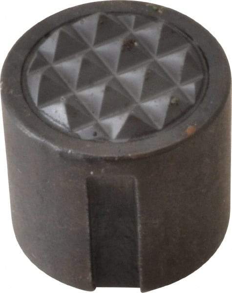 Fairlane - 1/4-28 Thread, 5/8" Diam, 5/8" High, Threaded, Fine Tooth Grade Diamond Serration Tooth Pattern, Carbide Tipped, Round Positioning Gripper - 0.13" Flat Width, Uncoated - Industrial Tool & Supply