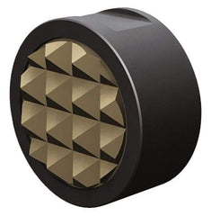 Fairlane - 10-32 Thread, 1/2" Diam, 1/2" High, Threaded, 4-Point Tooth Grade Diamond Serration Tooth Pattern, Carbide Tipped, Round Positioning Gripper - 0.13" Flat Width, Uncoated - Industrial Tool & Supply