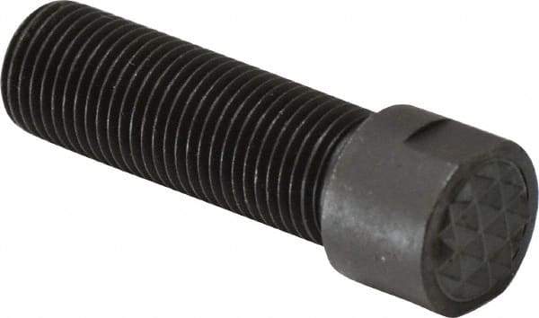 Fairlane - Serrated Tooth, 1/2-20, 3/16" Internal Hex, 1-1/2" Shank Length, 1-1/2" Thread Length, Black Oxide Finish, Round Head, Adjustable Positioning Gripper - 1/2" Pad Diam, 5/8" Hex, 1/4" Head Height, Fine Tooth Grade - Industrial Tool & Supply