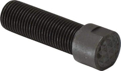 Fairlane - Serrated Tooth, 1/2-20, 3/16" Internal Hex, 1-1/2" Shank Length, 1-1/2" Thread Length, Black Oxide Finish, Round Head, Adjustable Positioning Gripper - 1/2" Pad Diam, 5/8" Hex, 1/4" Head Height, Fine Tooth Grade - Industrial Tool & Supply