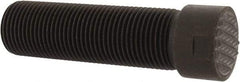 Fairlane - Serrated Tooth, 3/4-16, 5/16" Internal Hex, 2-1/2" Shank Length, 2-1/2" Thread Length, Black Oxide Finish, Round Head, Adjustable Positioning Gripper - 3/4" Pad Diam, 7/8" Hex, 1/4" Head Height, Fine Tooth Grade - Industrial Tool & Supply