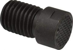 Fairlane - Serrated Tooth, 3/4-10, 5/16" Internal Hex, 1" Shank Length, 1" Thread Length, Black Oxide Finish, Round Head, Adjustable Positioning Gripper - 3/4" Pad Diam, 7/8" Hex, 1/4" Head Height, Extra Fine Tooth Grade - Industrial Tool & Supply