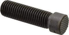 Fairlane - Serrated Tooth, 3/4-10, 5/16" Internal Hex, 2-1/2" Shank Length, 2-1/2" Thread Length, Black Oxide Finish, Round Head, Adjustable Positioning Gripper - 3/4" Pad Diam, 7/8" Hex, 1/4" Head Height, Extra Fine Tooth Grade - Industrial Tool & Supply