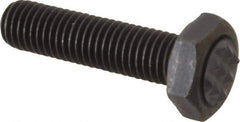 Fairlane - Serrated Tooth, 1/4-28, 1" Shank Length, 7/8" Thread Length, Black Oxide Finish, Hex Head, Adjustable Positioning Gripper - 5/16" Pad Diam, 7/16" Hex, 13/64" Head Height, Extra Fine Tooth Grade - Industrial Tool & Supply