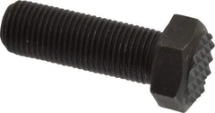 Fairlane - Serrated Tooth, 1/2-20, 1-1/2" Shank Length, 1-1/2" Thread Length, Black Oxide Finish, Hex Head, Adjustable Positioning Gripper - 5/8" Pad Diam, 3/4" Hex, 23/64" Head Height, Fine Tooth Grade - Industrial Tool & Supply
