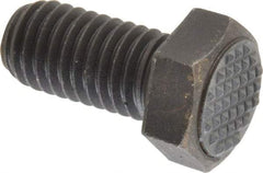 Fairlane - Serrated Tooth, 1/2-13, 1" Shank Length, 1" Thread Length, Black Oxide Finish, Hex Head, Adjustable Positioning Gripper - 5/8" Pad Diam, 3/4" Hex, 23/64" Head Height, Extra Fine Tooth Grade - Industrial Tool & Supply