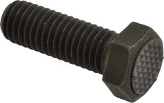 Fairlane - Serrated Tooth, 1/2-13, 1-1/2" Shank Length, 1-1/2" Thread Length, Black Oxide Finish, Hex Head, Adjustable Positioning Gripper - 5/8" Pad Diam, 3/4" Hex, 23/64" Head Height, Extra Fine Tooth Grade - Industrial Tool & Supply