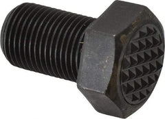 Fairlane - Serrated Tooth, 5/8-18, 1" Shank Length, 1" Thread Length, Black Oxide Finish, Hex Head, Adjustable Positioning Gripper - 3/4" Pad Diam, 15/16" Hex, 7/16" Head Height, Fine Tooth Grade - Industrial Tool & Supply