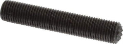Fairlane - Serrated Tooth, 3/8-24, 3/16" Internal Hex, 2" Thread Length, Black Oxide Finish, Fully Threaded, Adjustable Positioning Gripper - 1/4" Pad Diam, Extra Fine Tooth Grade - Industrial Tool & Supply