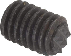 Fairlane - Serrated Tooth, 3/8-16, 3/16" Internal Hex, 1/2" Thread Length, Black Oxide Finish, Fully Threaded, Adjustable Positioning Gripper - 1/4" Pad Diam, Extra Fine Tooth Grade - Industrial Tool & Supply