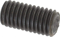 Fairlane - Serrated Tooth, 1/2-13, 1/4" Internal Hex, 1" Thread Length, Black Oxide Finish, Fully Threaded, Adjustable Positioning Gripper - 3/8" Pad Diam, 4-Point Tooth Grade - Industrial Tool & Supply