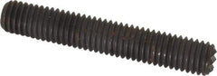 Fairlane - Serrated Tooth, 1/2-13, 1/4" Internal Hex, 3" Thread Length, Black Oxide Finish, Fully Threaded, Adjustable Positioning Gripper - 3/8" Pad Diam, Fine Tooth Grade - Industrial Tool & Supply