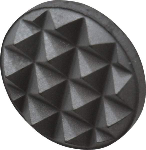 Fairlane - Fine Tooth Grade, Diamond Tooth Pattern, 1/2" Diam, Solid Carbide, Round Positioning Gripper Pad - 1/8" High - Industrial Tool & Supply