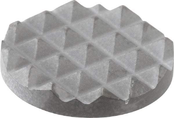 Fairlane - Fine Tooth Grade, Diamond Tooth Pattern, 5/8" Diam, Solid Carbide, Round Positioning Gripper Pad - 1/8" High - Industrial Tool & Supply