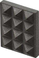 Fairlane - Fine Tooth Grade, Diamond Tooth Pattern, Solid Carbide, Rectangle Positioning Gripper Pad - 1/2" Long x 13/32" Wide x 1/8" High - Industrial Tool & Supply