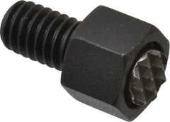 Fairlane - 5/16-18, 1/2" Thread Length, 5/16" Ball Diam, Serrated Ball Pad Surface, Alloy Steel, Black Oxide, Hex Head, Swivel Action Gripper Assemblies - 7/16" Head Height, 1/2" Hex, 5/16" Contact Diam, High Speed Steel Ball - Industrial Tool & Supply