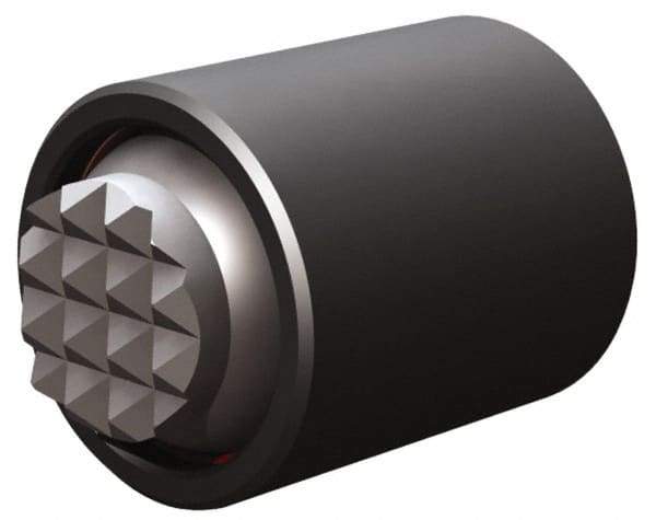 Fairlane - 4-40, 5/16" Thread Length, 5/32" Ball Diam, Serrated Ball Pad Surface, Alloy Steel, Black Oxide, Base, Swivel Action Gripper Assemblies - 3/8" Diam, 5/16" Deep Thread, 5/32" Contact Diam, 3/4" Overall Height, High Speed Steel Ball - Industrial Tool & Supply