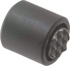 Fairlane - 10-32, 5/32" Thread Length, 5/16" Ball Diam, Serrated Ball Pad Surface, Alloy Steel, Black Oxide, Base, Swivel Action Gripper Assemblies - 1/2" Diam, 5/32" Deep Thread, 5/16" Contact Diam, 9/16" Overall Height, High Speed Steel Ball - Industrial Tool & Supply