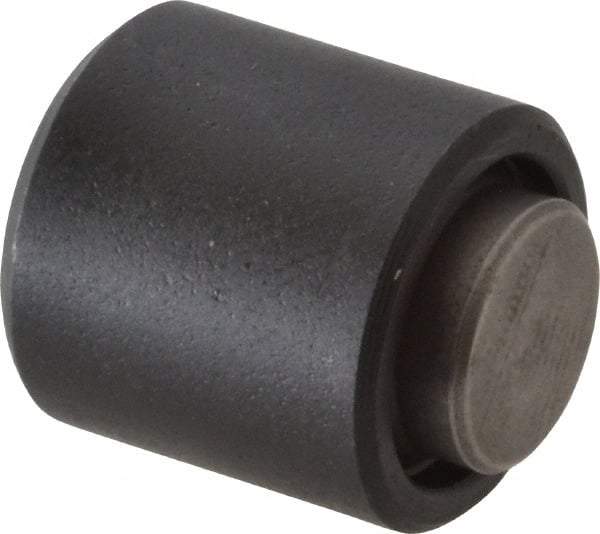 Fairlane - 10-32, 5/32" Thread Length, 5/16" Ball Diam, Flat Ball Pad Surface, Alloy Steel, Black Oxide, Base, Swivel Action Gripper Assemblies - 1/2" Diam, 5/32" Deep Thread, 5/16" Contact Diam, 9/16" Overall Height, High Speed Steel Ball - Industrial Tool & Supply