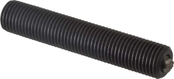 Fairlane - 3/8-24, 2" Thread Length, 3/16" Ball Diam, Serrated Ball Pad Surface, Alloy Steel, Black Oxide, Threaded, Swivel Action Gripper Assemblies - 5/32" Contact Diam, High Speed Steel Ball - Industrial Tool & Supply