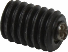 Fairlane - 3/8-16, 1/2" Thread Length, 3/16" Ball Diam, Serrated Ball Pad Surface, Alloy Steel, Black Oxide, Threaded, Swivel Action Gripper Assemblies - 5/32" Contact Diam, High Speed Steel Ball - Industrial Tool & Supply