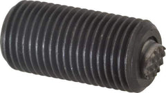 Fairlane - 1/2-20, 1" Thread Length, 9/32" Ball Diam, Serrated Ball Pad Surface, Alloy Steel, Black Oxide, Threaded, Swivel Action Gripper Assemblies - 1/4" Contact Diam, High Speed Steel Ball - Industrial Tool & Supply