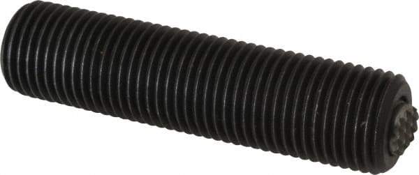 Fairlane - 1/2-20, 2" Thread Length, 9/32" Ball Diam, Serrated Ball Pad Surface, Alloy Steel, Black Oxide, Threaded, Swivel Action Gripper Assemblies - 1/4" Contact Diam, High Speed Steel Ball - Industrial Tool & Supply