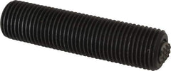 Fairlane - 1/2-20, 2" Thread Length, 9/32" Ball Diam, Serrated Ball Pad Surface, Alloy Steel, Black Oxide, Threaded, Swivel Action Gripper Assemblies - 1/4" Contact Diam, High Speed Steel Ball - Industrial Tool & Supply