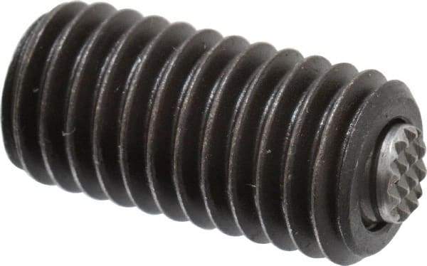 Fairlane - 1/2-13, 1" Thread Length, 9/32" Ball Diam, Serrated Ball Pad Surface, Alloy Steel, Black Oxide, Threaded, Swivel Action Gripper Assemblies - 1/4" Contact Diam, High Speed Steel Ball - Industrial Tool & Supply