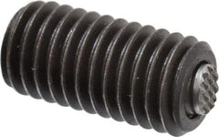 Fairlane - 1/2-13, 1" Thread Length, 9/32" Ball Diam, Serrated Ball Pad Surface, Alloy Steel, Black Oxide, Threaded, Swivel Action Gripper Assemblies - 1/4" Contact Diam, High Speed Steel Ball - Industrial Tool & Supply
