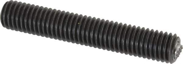 Fairlane - 1/2-13, 3" Thread Length, 9/32" Ball Diam, Serrated Ball Pad Surface, Alloy Steel, Black Oxide, Threaded, Swivel Action Gripper Assemblies - 1/4" Contact Diam, High Speed Steel Ball - Industrial Tool & Supply