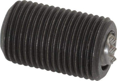 Fairlane - 5/8-18, 1" Thread Length, 3/8" Ball Diam, Serrated Ball Pad Surface, Alloy Steel, Black Oxide, Threaded, Swivel Action Gripper Assemblies - 5/16" Contact Diam, High Speed Steel Ball - Industrial Tool & Supply