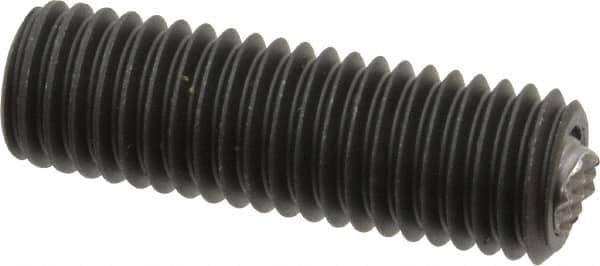 Fairlane - 5/8-11, 2" Thread Length, 3/8" Ball Diam, Serrated Ball Pad Surface, Alloy Steel, Black Oxide, Threaded, Swivel Action Gripper Assemblies - 5/16" Contact Diam, High Speed Steel Ball - Industrial Tool & Supply