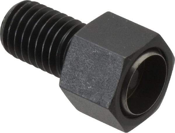 Fairlane - 5/8-11, 1" Thread Length, 3/4" Ball Diam, Alloy Steel, Hex Head, Swivel Action Gripper Assemblies - 11/16" Head Height, 15/16" Hex, Stainless Steel Ball - Industrial Tool & Supply