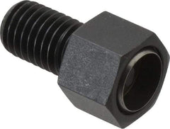 Fairlane - 5/8-11, 1" Thread Length, 3/4" Ball Diam, Alloy Steel, Hex Head, Swivel Action Gripper Assemblies - 11/16" Head Height, 15/16" Hex, Stainless Steel Ball - Industrial Tool & Supply