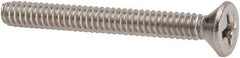 Value Collection - #6-32 UNC, 1-1/4" OAL Phillips Drive Machine Screw - Flat Head, Grade 316 Stainless Steel, Uncoated, Without Washer - Industrial Tool & Supply