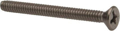 Value Collection - #6-32 UNC, 1-1/2" OAL Phillips Drive Machine Screw - Flat Head, Grade 316 Stainless Steel, Uncoated, Without Washer - Industrial Tool & Supply