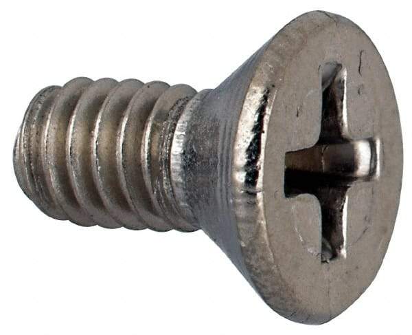 Value Collection - #8-32 UNC, 3/8" OAL Phillips Drive Machine Screw - Flat Head, Grade 316 Stainless Steel, Uncoated, Without Washer - Industrial Tool & Supply
