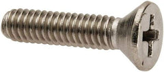 Value Collection - #8-32 UNC, 3/4" OAL Phillips Drive Machine Screw - Flat Head, Grade 316 Stainless Steel, Uncoated, Without Washer - Industrial Tool & Supply