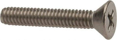 Value Collection - #8-32 UNC, 1" OAL Phillips Drive Machine Screw - Flat Head, Grade 316 Stainless Steel, Uncoated, Without Washer - Industrial Tool & Supply