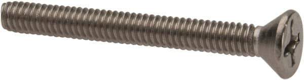 Value Collection - #8-32 UNC, 1-1/2" OAL Phillips Drive Machine Screw - Flat Head, Grade 316 Stainless Steel, Uncoated, Without Washer - Industrial Tool & Supply