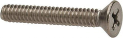 Value Collection - #10-24 UNC, 1-1/4" OAL Phillips Drive Machine Screw - Flat Head, Grade 316 Stainless Steel, Uncoated, Without Washer - Industrial Tool & Supply