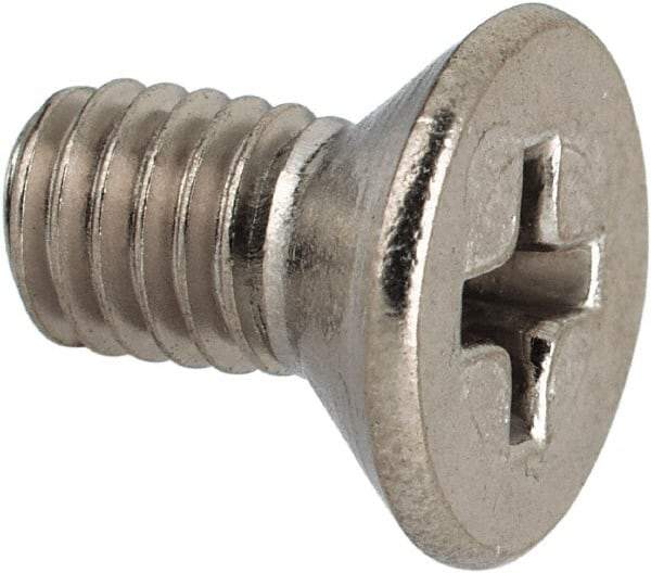 Value Collection - #10-32 UNF, 3/8" OAL Phillips Drive Machine Screw - Flat Head, Grade 316 Stainless Steel, Uncoated, Without Washer - Industrial Tool & Supply