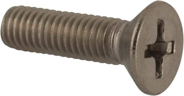 Value Collection - #10-32 UNF, 3/4" OAL Phillips Drive Machine Screw - Flat Head, Grade 316 Stainless Steel, Uncoated, Without Washer - Industrial Tool & Supply