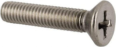 Value Collection - #10-32 UNF, 1" OAL Phillips Drive Machine Screw - Flat Head, Grade 316 Stainless Steel, Uncoated, Without Washer - Industrial Tool & Supply