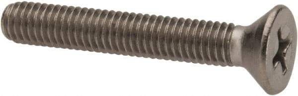 Value Collection - #10-32 UNF, 1-1/4" OAL Phillips Drive Machine Screw - Flat Head, Grade 316 Stainless Steel, Uncoated, Without Washer - Industrial Tool & Supply