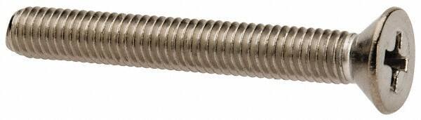Value Collection - #10-32 UNF, 1-1/2" OAL Phillips Drive Machine Screw - Flat Head, Grade 316 Stainless Steel, Uncoated, Without Washer - Industrial Tool & Supply