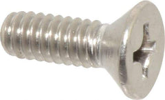 Value Collection - 1/4-20 UNC, 3/4" OAL Phillips Drive Machine Screw - Flat Head, Grade 316 Stainless Steel, Uncoated, Without Washer - Industrial Tool & Supply